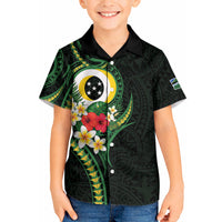 Solomon Islands Western Province Kid Hawaiian Shirt Polynesian Pattern With Tropical Flowers LT05 Kid Green - Polynesian Pride