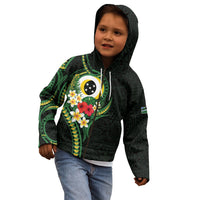 Solomon Islands Western Province Kid Hoodie Polynesian Pattern With Tropical Flowers LT05 - Polynesian Pride