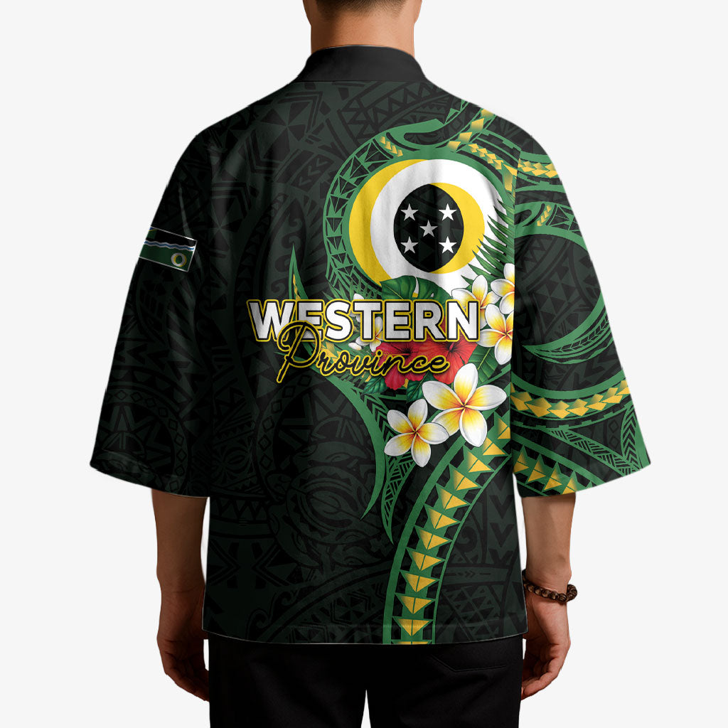 Solomon Islands Western Province Kimono Polynesian Pattern With Tropical Flowers LT05 - Polynesian Pride