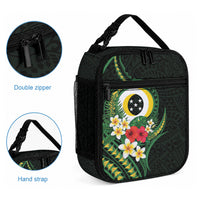 Solomon Islands Western Province Lunch Bag Polynesian Pattern With Tropical Flowers LT05 - Polynesian Pride