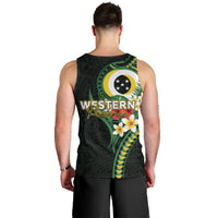 Solomon Islands Western Province Men Tank Top Polynesian Pattern With Tropical Flowers LT05 - Polynesian Pride