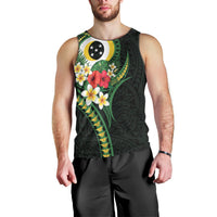 Solomon Islands Western Province Men Tank Top Polynesian Pattern With Tropical Flowers LT05 - Polynesian Pride