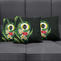Solomon Islands Western Province Pillow Cover Polynesian Pattern With Tropical Flowers LT05 - Polynesian Pride