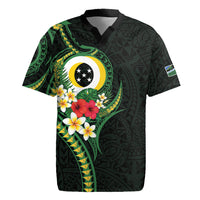 Solomon Islands Western Province Rugby Jersey Polynesian Pattern With Tropical Flowers LT05 Green - Polynesian Pride