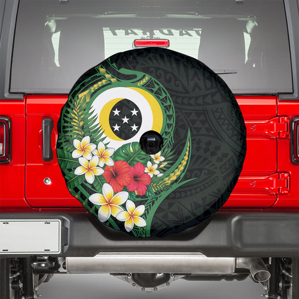 Solomon Islands Western Province Spare Tire Cover Polynesian Pattern With Tropical Flowers LT05 - Polynesian Pride