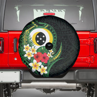 Solomon Islands Western Province Spare Tire Cover Polynesian Pattern With Tropical Flowers LT05 - Polynesian Pride