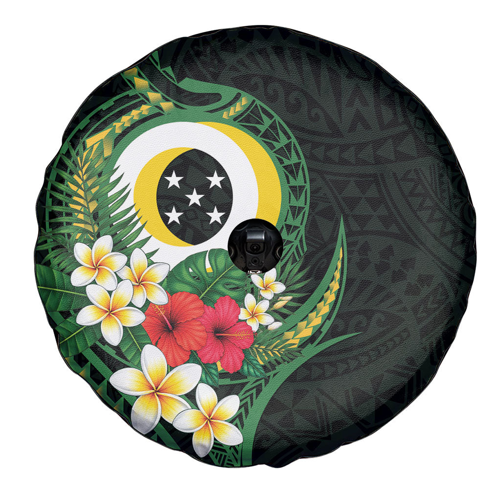 Solomon Islands Western Province Spare Tire Cover Polynesian Pattern With Tropical Flowers LT05 - Polynesian Pride