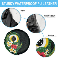Solomon Islands Western Province Spare Tire Cover Polynesian Pattern With Tropical Flowers LT05 - Polynesian Pride