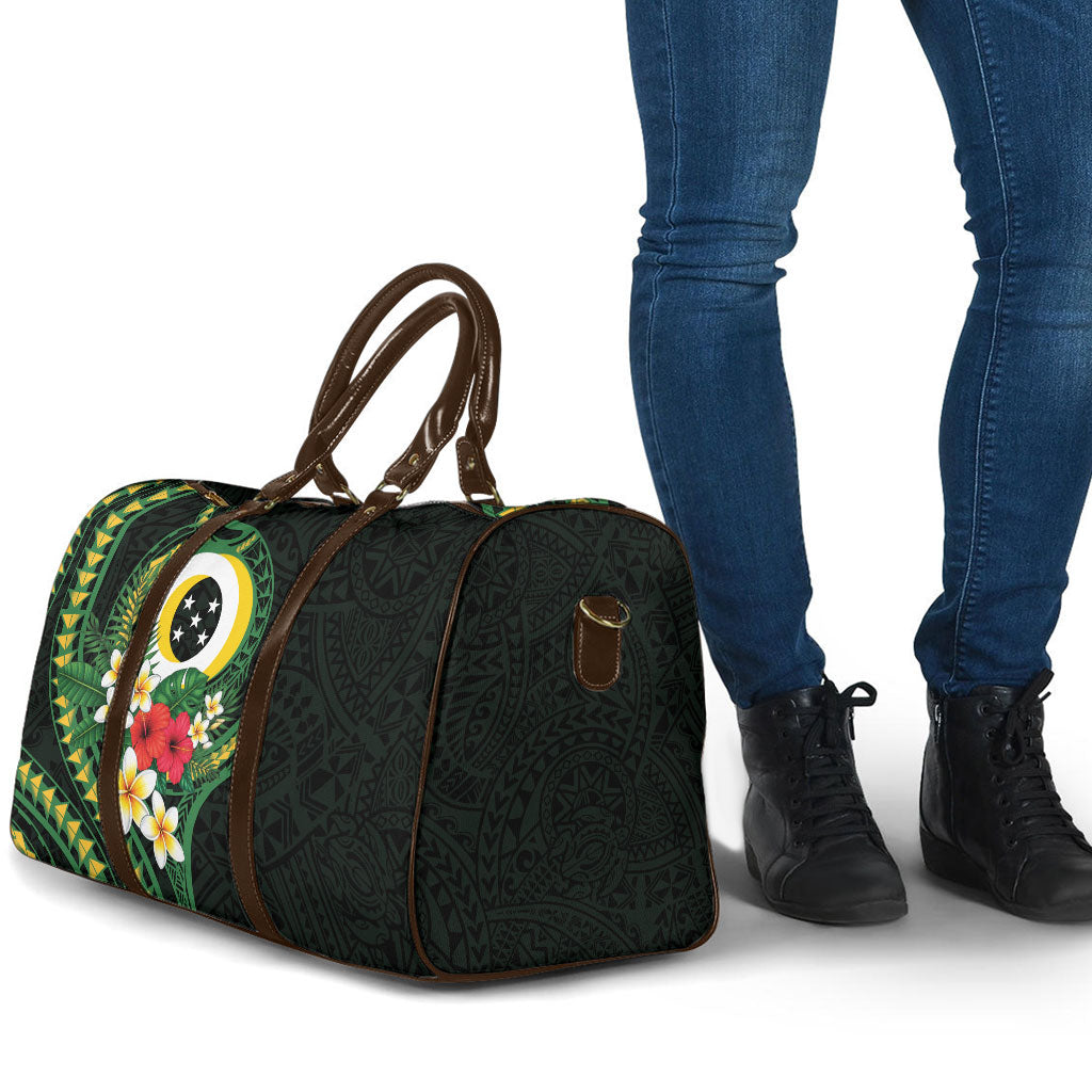 Solomon Islands Western Province Travel Bag Polynesian Pattern With Tropical Flowers LT05 - Polynesian Pride