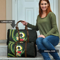 Solomon Islands Western Province Travel Bag Polynesian Pattern With Tropical Flowers LT05 - Polynesian Pride