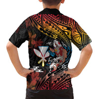 Hawaii And Japan Family Matching Off Shoulder Maxi Dress and Hawaiian Shirt Koi Fish With Kanaka Maoli LT05 - Polynesian Pride
