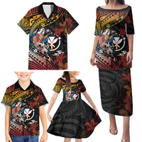 Hawaii And Japan Family Matching Puletasi and Hawaiian Shirt Koi Fish With Kanaka Maoli LT05 - Polynesian Pride