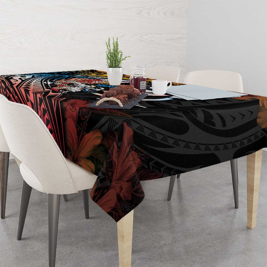 Hawaii And Japan Tablecloth Koi Fish With Kanaka Maoli