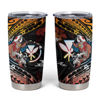 Hawaii And Japan Tumbler Cup Koi Fish With Kanaka Maoli LT05 Black - Polynesian Pride