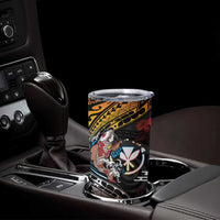 Hawaii And Japan Tumbler Cup Koi Fish With Kanaka Maoli LT05 - Polynesian Pride