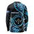 Personalised Kosrae Constitution Day Long Sleeve Shirt Ocean Floral Pattern