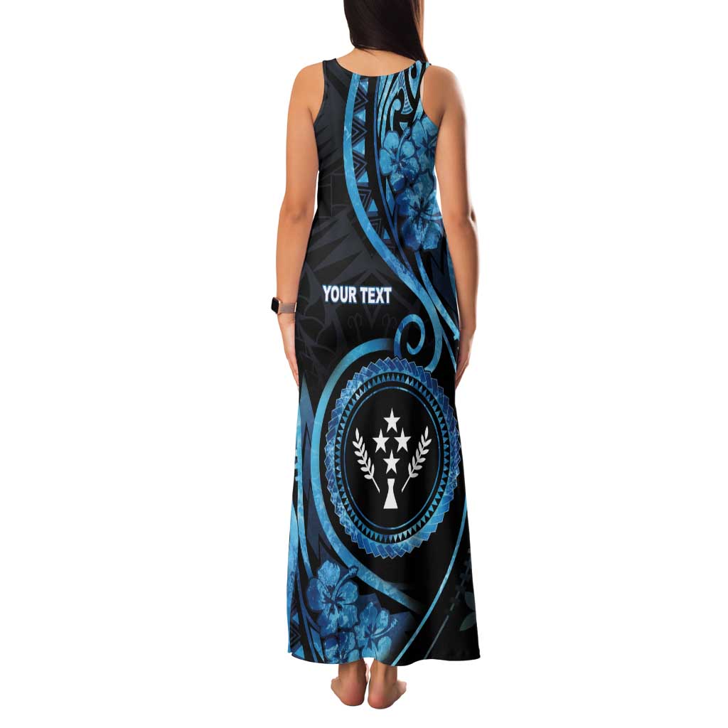 Personalised Kosrae Constitution Day Tank Maxi Dress Ocean Floral Pattern