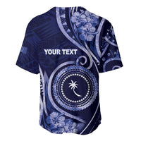 Personalised FSM Chuuk Baseball Jersey Ocean Floral Pattern LT05 - Polynesian Pride