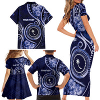Personalised FSM Chuuk Family Matching Short Sleeve Bodycon Dress and Hawaiian Shirt Ocean Floral Pattern LT05 - Polynesian Pride