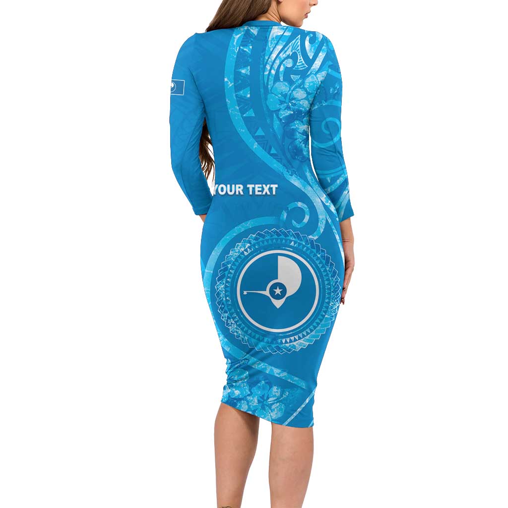Personalised FSM Yap Family Matching Long Sleeve Bodycon Dress and Hawaiian Shirt Ocean Floral Pattern LT05 - Polynesian Pride