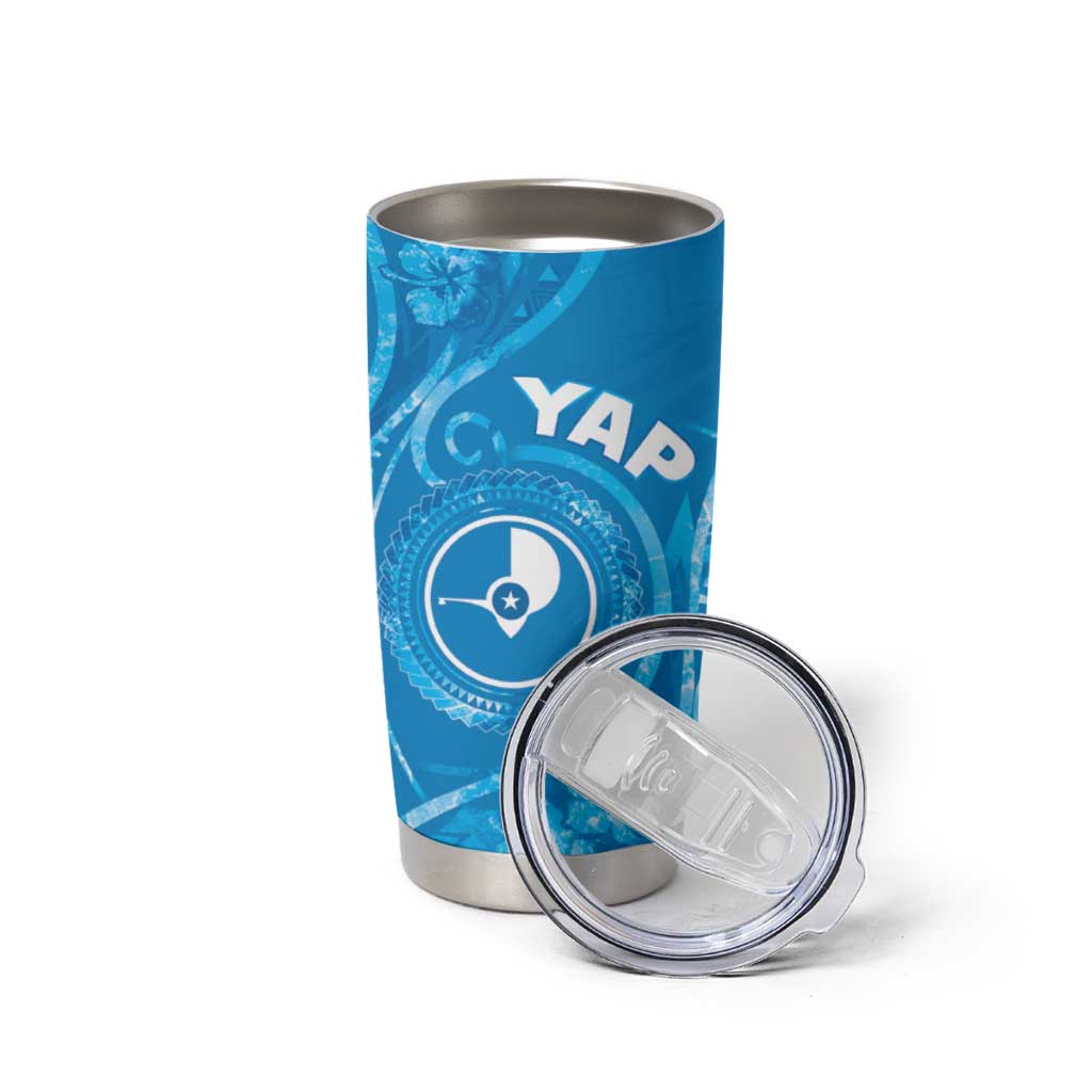 Personalised FSM Yap Tumbler Cup Ocean Floral Pattern