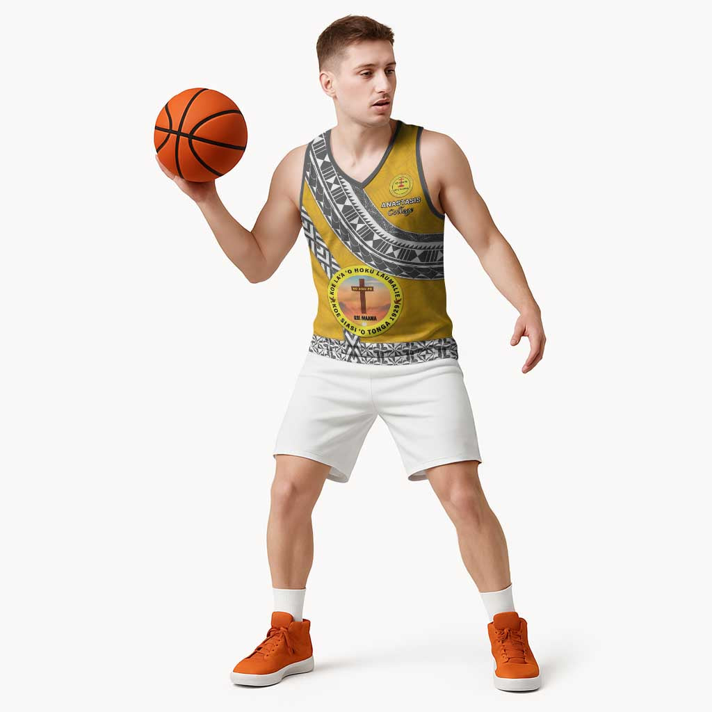 Personalised Anastasis College Basketball Jersey Tonga Unique Style - Polynesian Pride