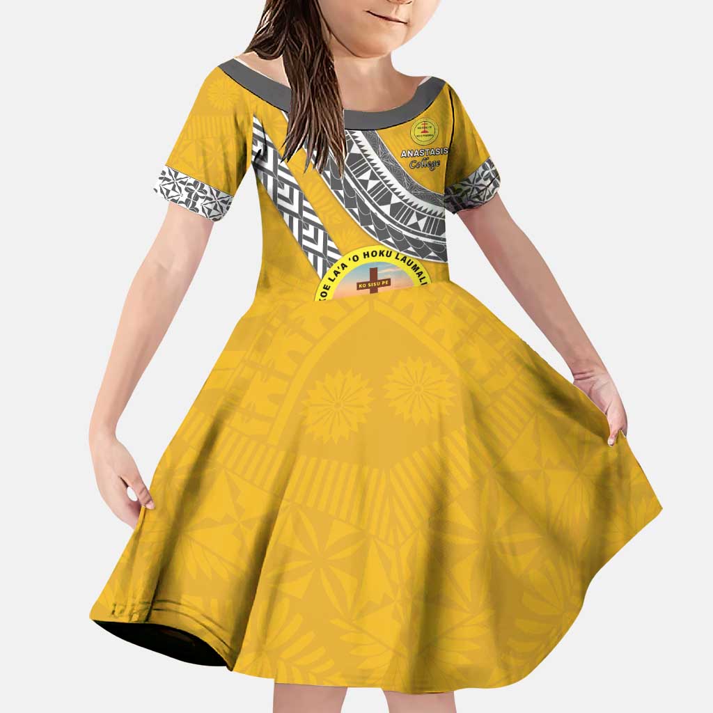 Personalised Anastasis College Family Matching Tank Maxi Dress and Hawaiian Shirt Tonga Unique Style - Polynesian Pride