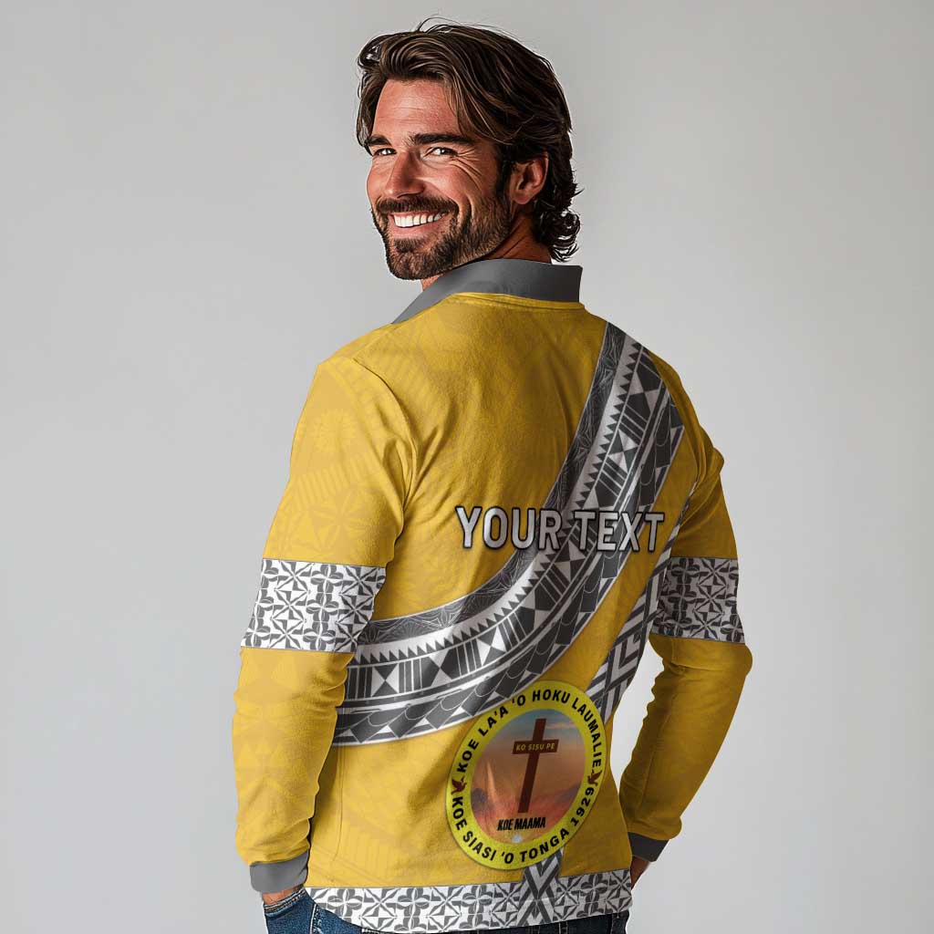 Personalised Anastasis College Long Sleeve Polo Shirt Tonga Unique Style - Polynesian Pride