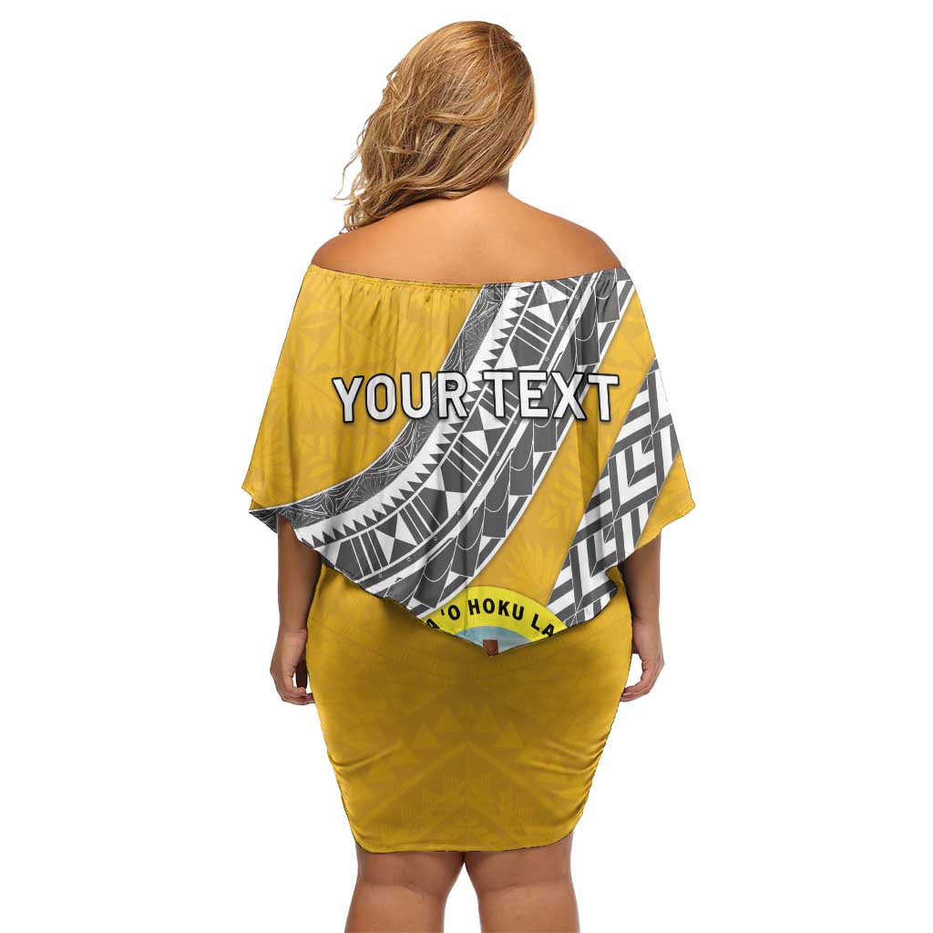 Personalised Anastasis College Off Shoulder Short Dress Tonga Unique Style - Polynesian Pride