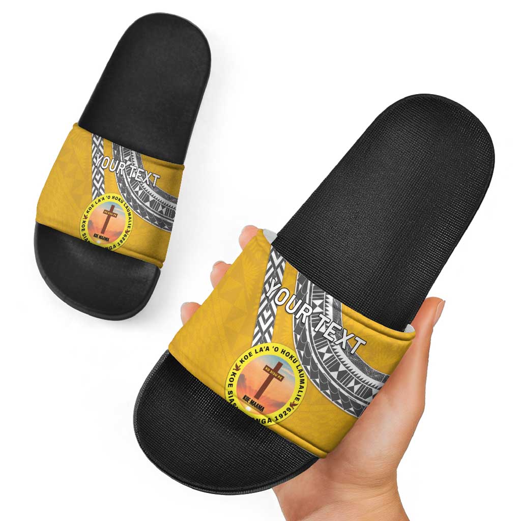 Personalised Anastasis College Slide Sandals Tonga Unique Style - Polynesian Pride