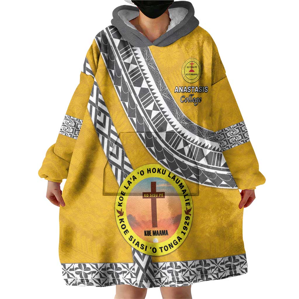 Personalised Anastasis College Wearable Blanket Hoodie Tonga Unique Style LT05 - Polynesian Pride