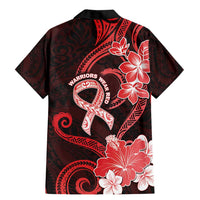 Heart Health Awareness Family Matching Mermaid Dress and Hawaiian Shirt Warrior Wears Red Polynesian Style LT05 - Polynesian Pride