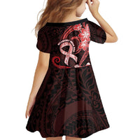 Heart Health Awareness Family Matching Off Shoulder Maxi Dress and Hawaiian Shirt Warrior Wears Red Polynesian Style LT05 - Polynesian Pride