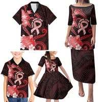 Heart Health Awareness Family Matching Puletasi and Hawaiian Shirt Warrior Wears Red Polynesian Style LT05 - Polynesian Pride