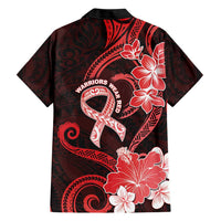 Heart Health Awareness Family Matching Short Sleeve Bodycon Dress and Hawaiian Shirt Warrior Wears Red Polynesian Style LT05 - Polynesian Pride