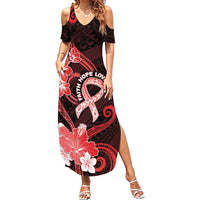 Heart Health Awareness Family Matching Summer Maxi Dress and Hawaiian Shirt Warrior Wears Red Polynesian Style LT05 Mom's Dress Red - Polynesian Pride