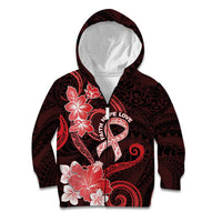 Heart Health Awareness Kid Hoodie Warrior Wears Red Polynesian Style LT05 Zip Hoodie Red - Polynesian Pride