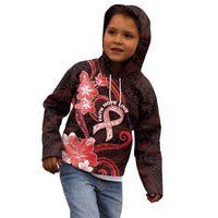 Heart Health Awareness Kid Hoodie Warrior Wears Red Polynesian Style LT05 - Polynesian Pride