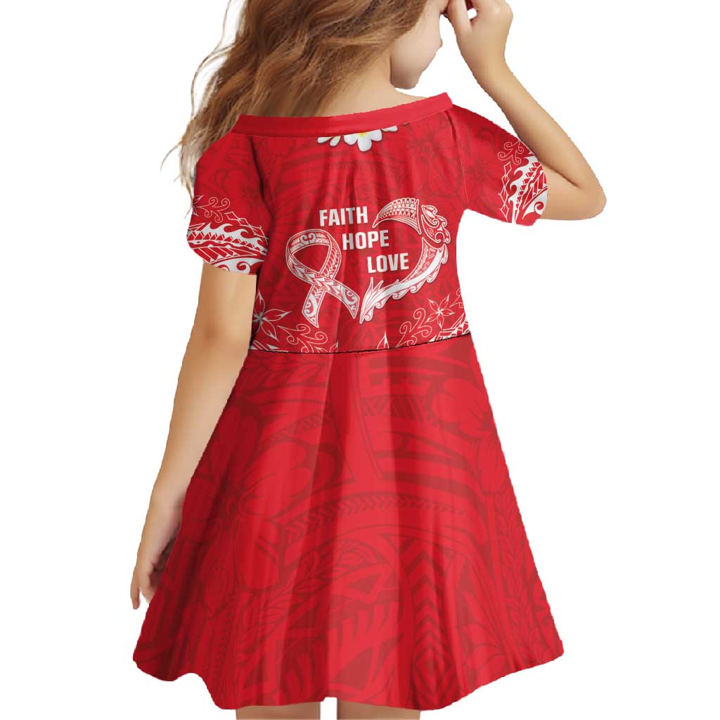 Heart Health Awareness Family Matching Mermaid Dress and Hawaiian Shirt Polynesian Red Ribbon LT05 - Polynesian Pride