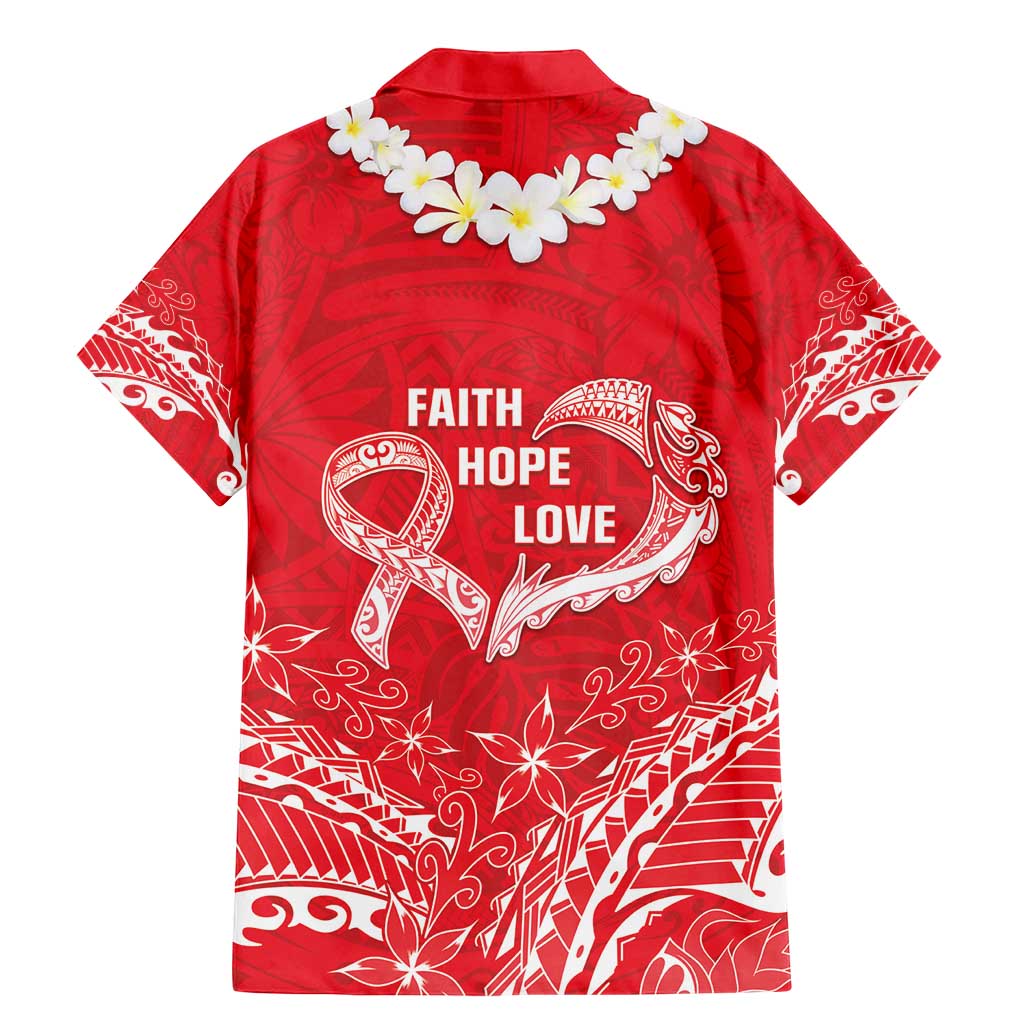 Heart Health Awareness Family Matching Mermaid Dress and Hawaiian Shirt Polynesian Red Ribbon LT05 - Polynesian Pride