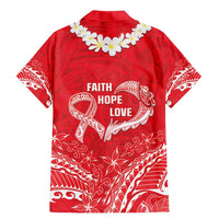Heart Health Awareness Family Matching Mermaid Dress and Hawaiian Shirt Polynesian Red Ribbon LT05 - Polynesian Pride