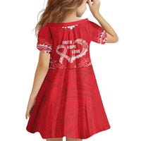 Heart Health Awareness Family Matching Puletasi and Hawaiian Shirt Polynesian Red Ribbon LT05 - Polynesian Pride