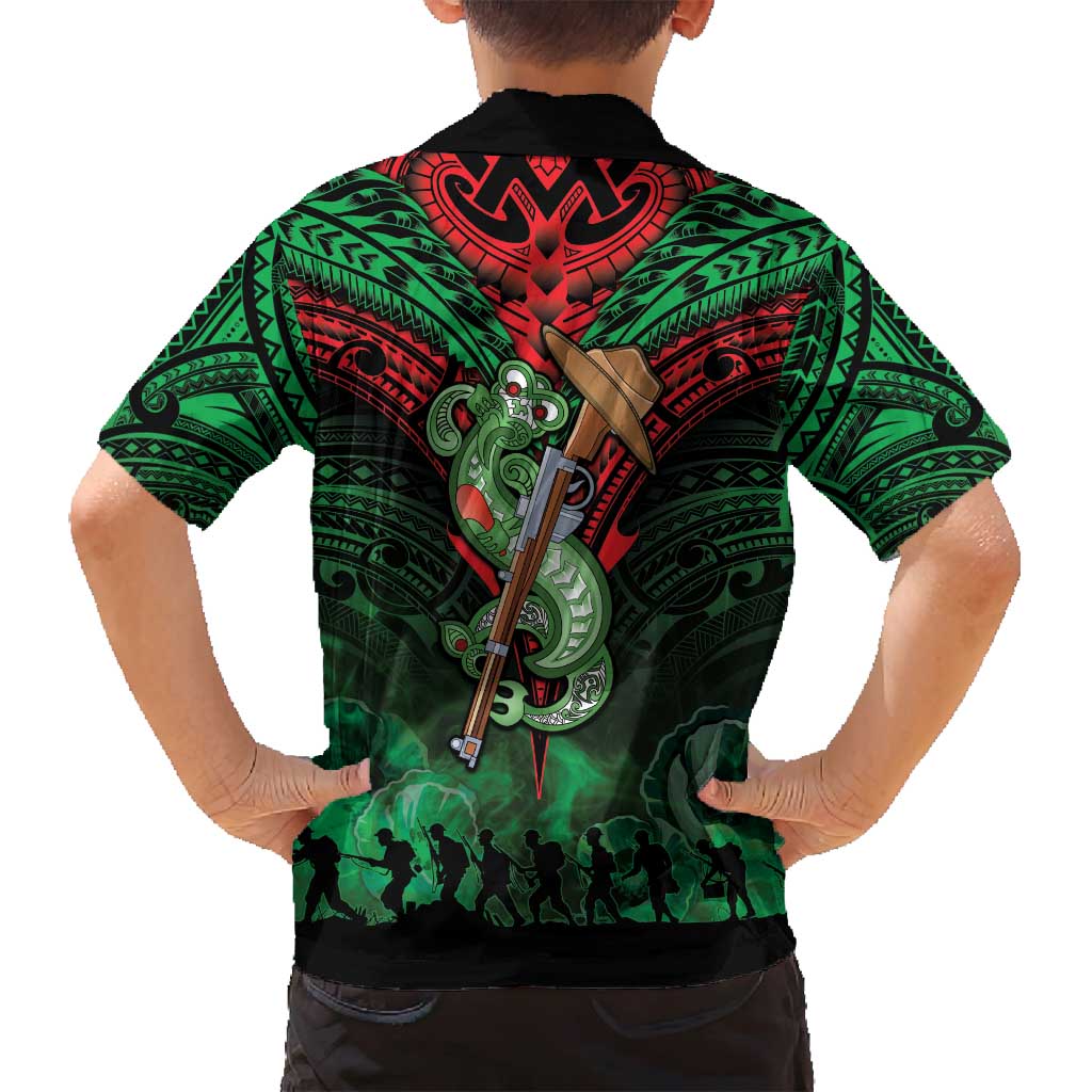 New Zealand ANZAC Day Family Matching Off Shoulder Short Dress and Hawaiian Shirt Aotearoa Hei Tiki LT05 - Polynesian Pride