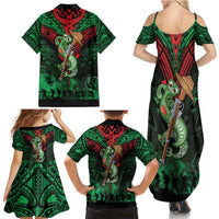 New Zealand ANZAC Day Family Matching Summer Maxi Dress and Hawaiian Shirt Aotearoa Hei Tiki LT05 - Polynesian Pride
