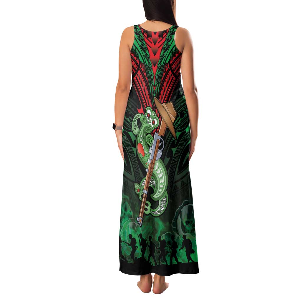 New Zealand ANZAC Day Family Matching Tank Maxi Dress and Hawaiian Shirt Aotearoa Hei Tiki LT05 - Polynesian Pride