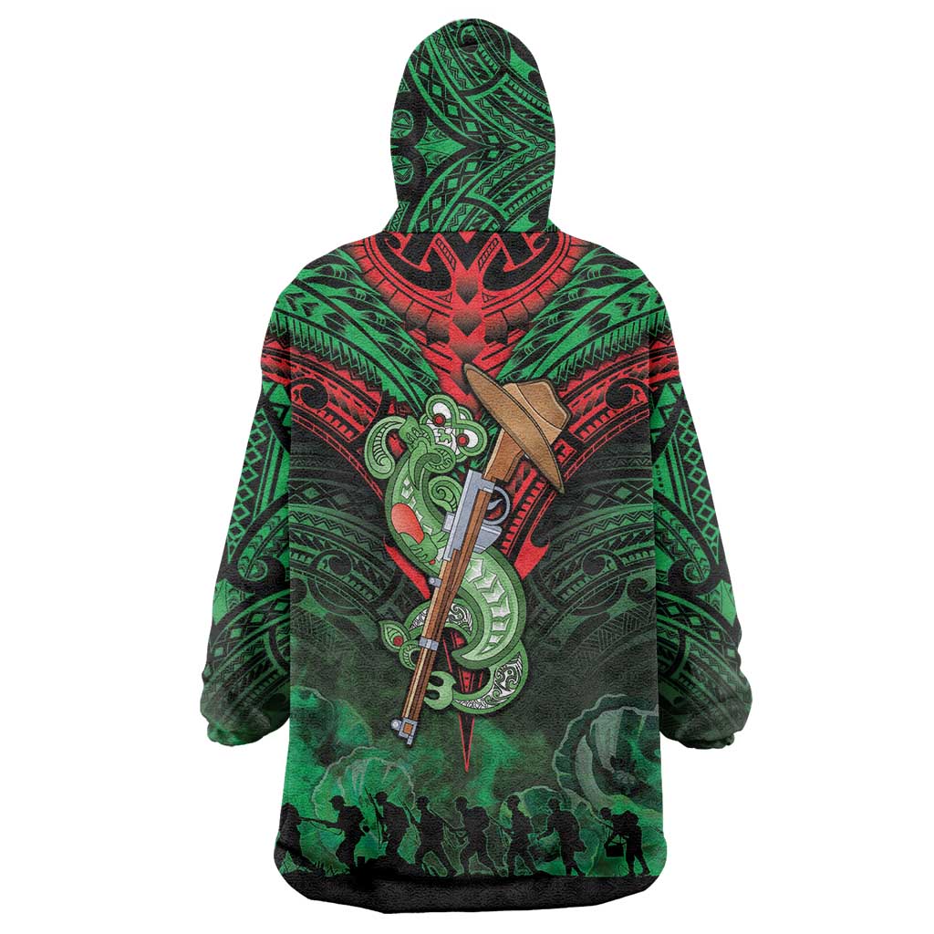 New Zealand ANZAC Day Wearable Blanket Hoodie Aotearoa Hei Tiki