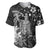Hawaii King Kamehameha Day Baseball Jersey Polynesian Pattern Mix Hibiscus Black