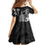 Hawaii King Kamehameha Day Family Matching Tank Maxi Dress and Hawaiian Shirt Polynesian Pattern Mix Hibiscus Black