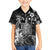 Hawaii King Kamehameha Day Hawaiian Shirt Polynesian Pattern Mix Hibiscus Black