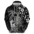 Hawaii King Kamehameha Day Hoodie Polynesian Pattern Mix Hibiscus Black